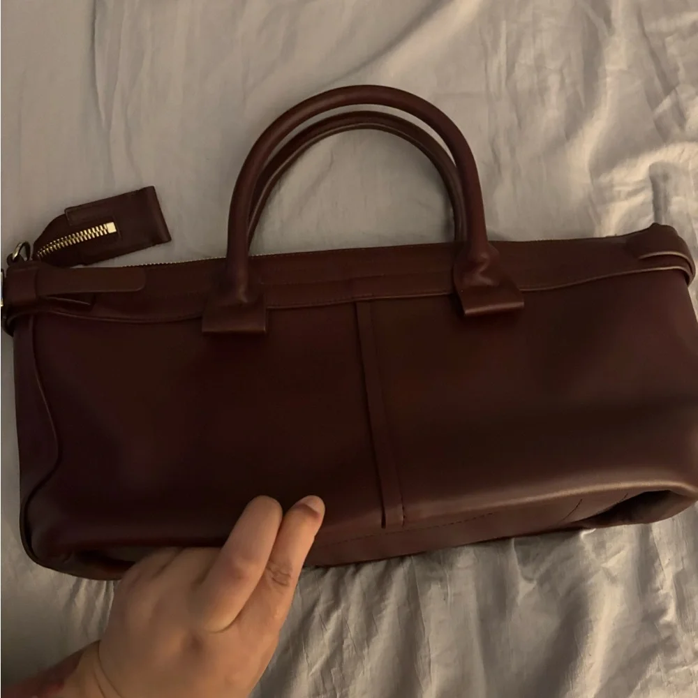 Theory Dark Brown Leather Briefcase